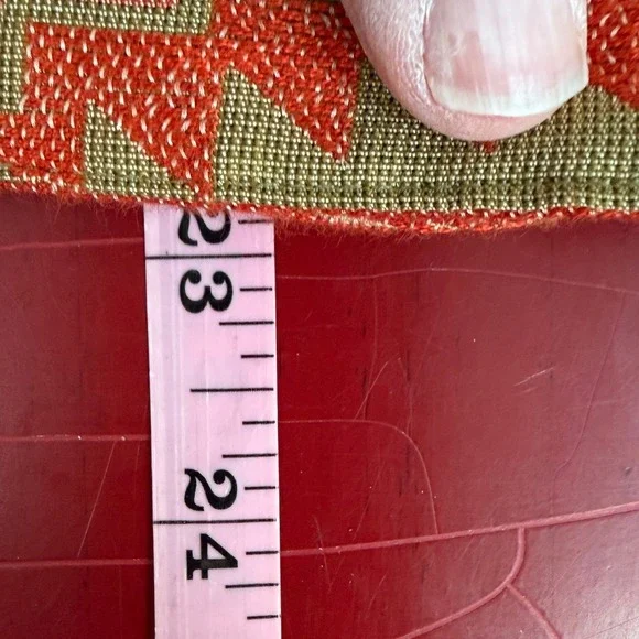 Chico's Southwestern Tapestry Button Front Jacket Womens Size 1 M Red Silk Blend - Picture 8 of 9